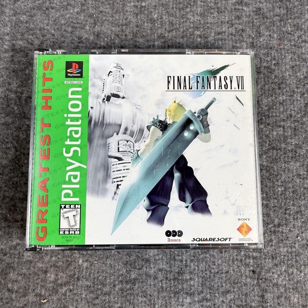 Final Fantasy VII PlayStation Greatest Hits Squaresoft SCUS-94163 Manual